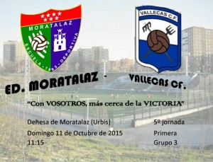 Cartel del partido de liga Aficionado B - Vallecas A