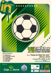 Cartel del Torneo Caja Rural de Soria, en el que aprticipa un equipo infantil de la EDM