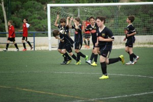 El Alevín C no pudo pasar del empate a uno ante el Marianistas Amorós