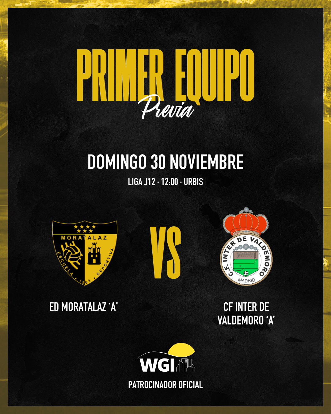 PREVIA | El Primer Equipo recibe al CF Inter Valdemoro “A” en el Urbis