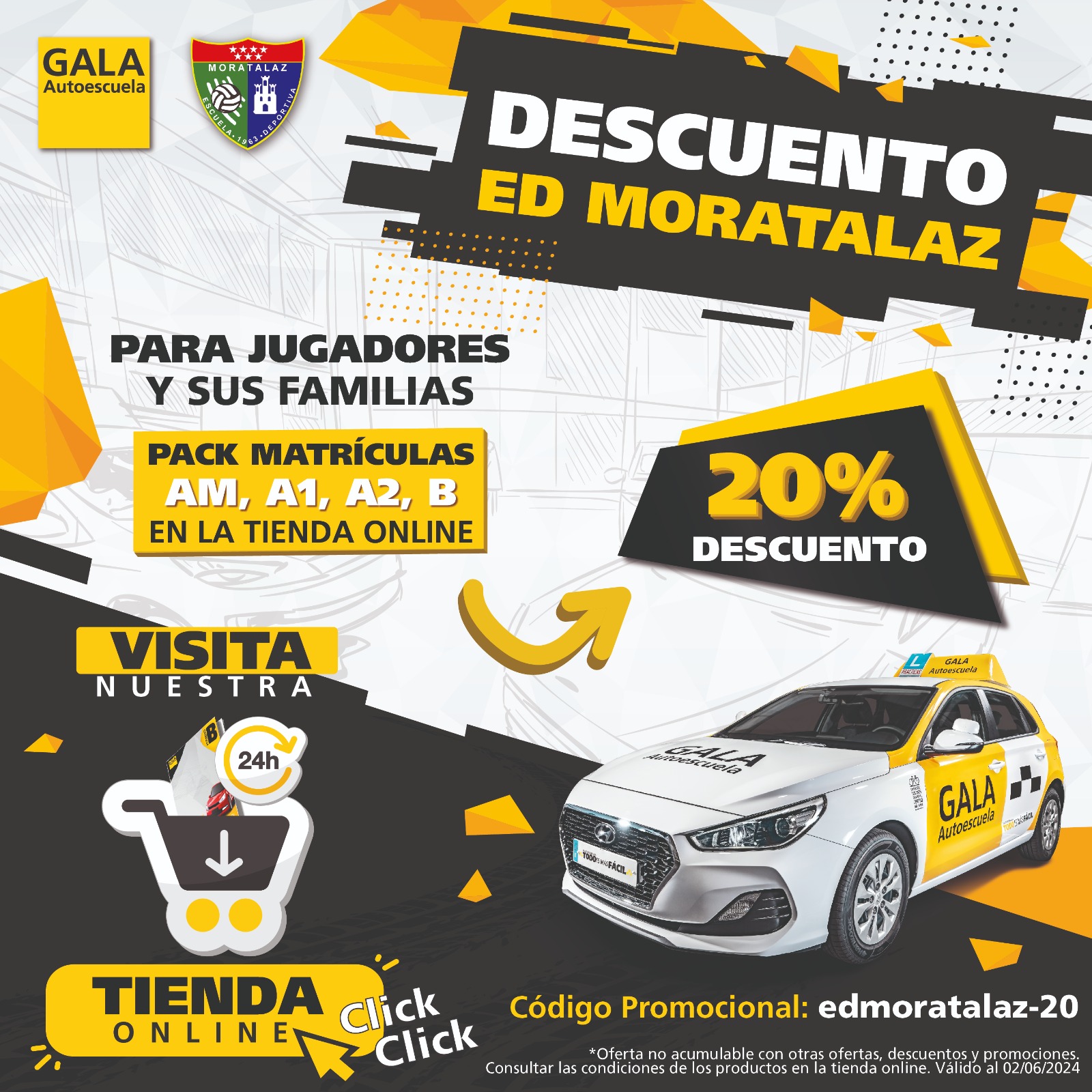 Autoescuela Gala ofrece un 20% de descuento para los jugadores y familias del club